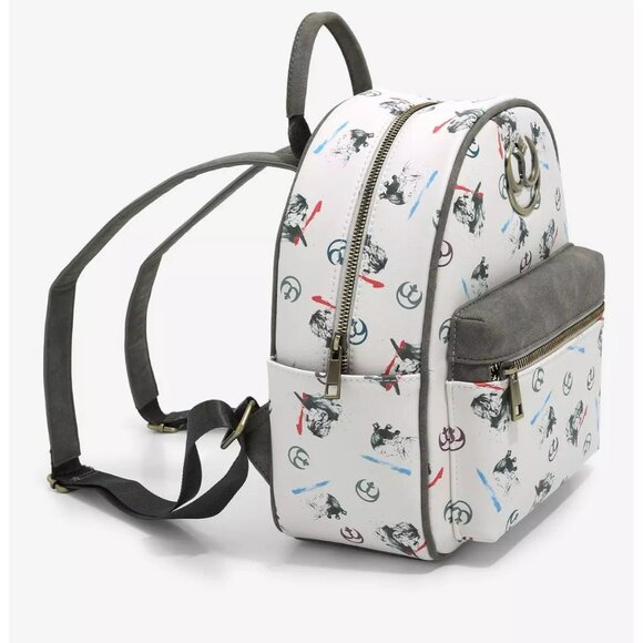 Disney Her Universe Star Wars Rey & Kylo Lightsaber Mini Backpack NWT - Picture 2 of 4